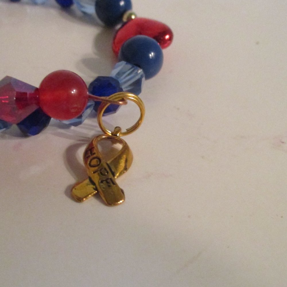 Awareness Bracelets Handmade By candyjewelshop In The IPF Color Blue💙💙 - Picture 3 of 8